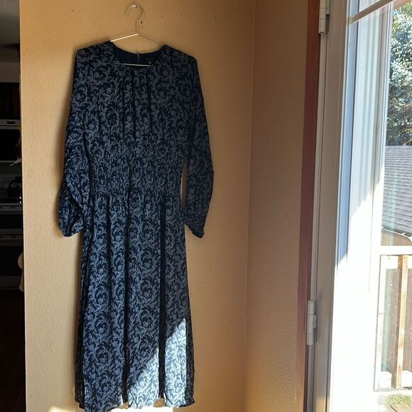 NWT Madewell Bubble Sleeve Smocked Midi Dress M - Picture 7 of 9